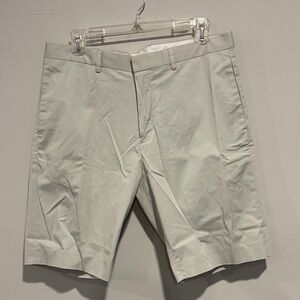 Theory Light Gray Flat Front Shorts